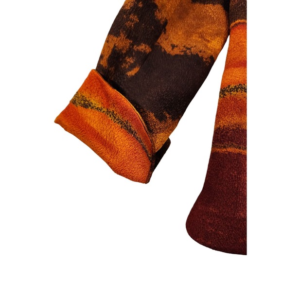 EllenTracy Silk & Wool Open Blazer  Sz 8 VTG 90s All Seasons Serengeti Sunset - Picture 4 of 12